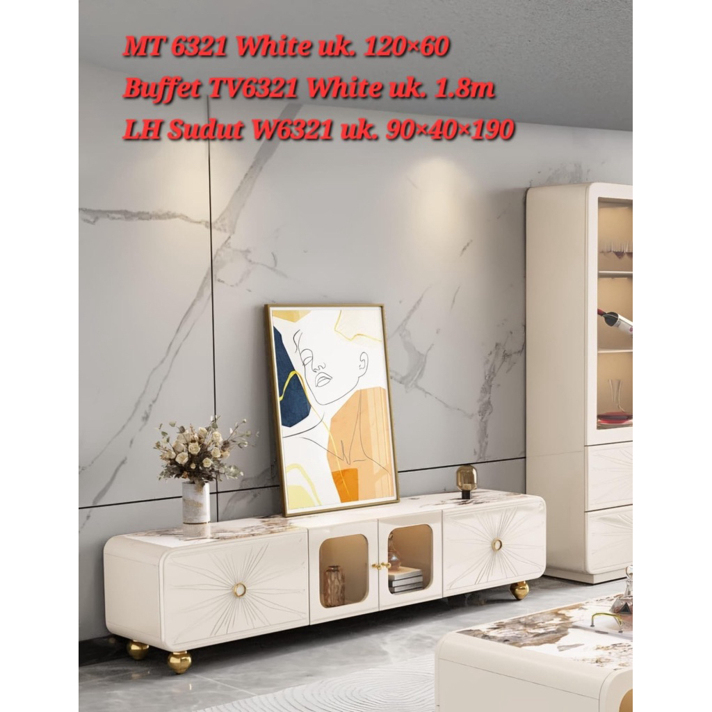 Buffet TV 6321 import top table granite