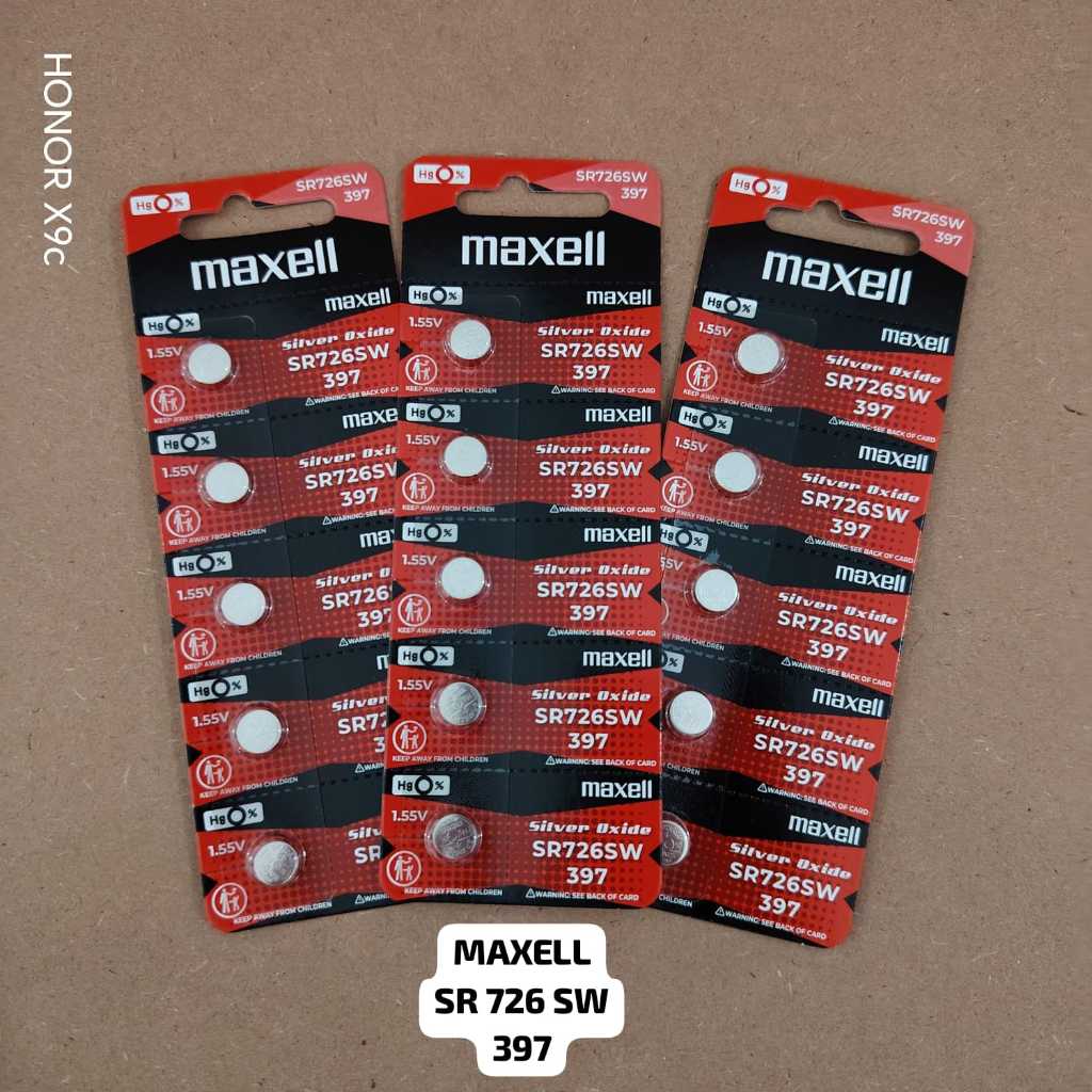 ORIGINAL BATERAI MAXELL SR 726 SW SR726SW 397 SILVER OXIDE ASLI