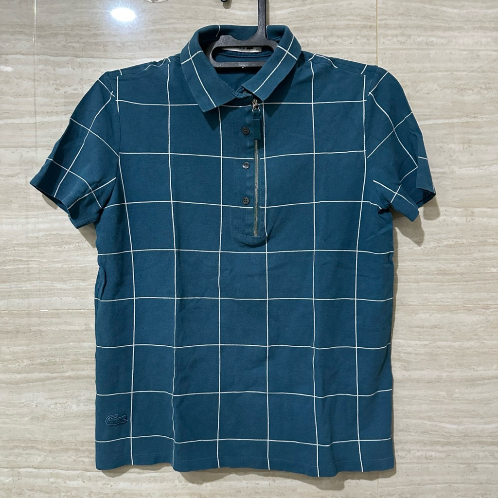 [100% Preloved Ori] Baju Polo Lacoste Wanita Hijau Ori / Kaos Polo Lacoste Ori / Kaos Wanita Kaos Ce