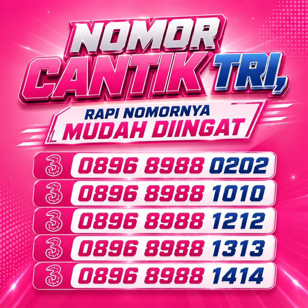 85 Nomor Nomer No Nocan Cantik Antik Langka Tripel Quarted Kartu Perdana Operator Tri 3