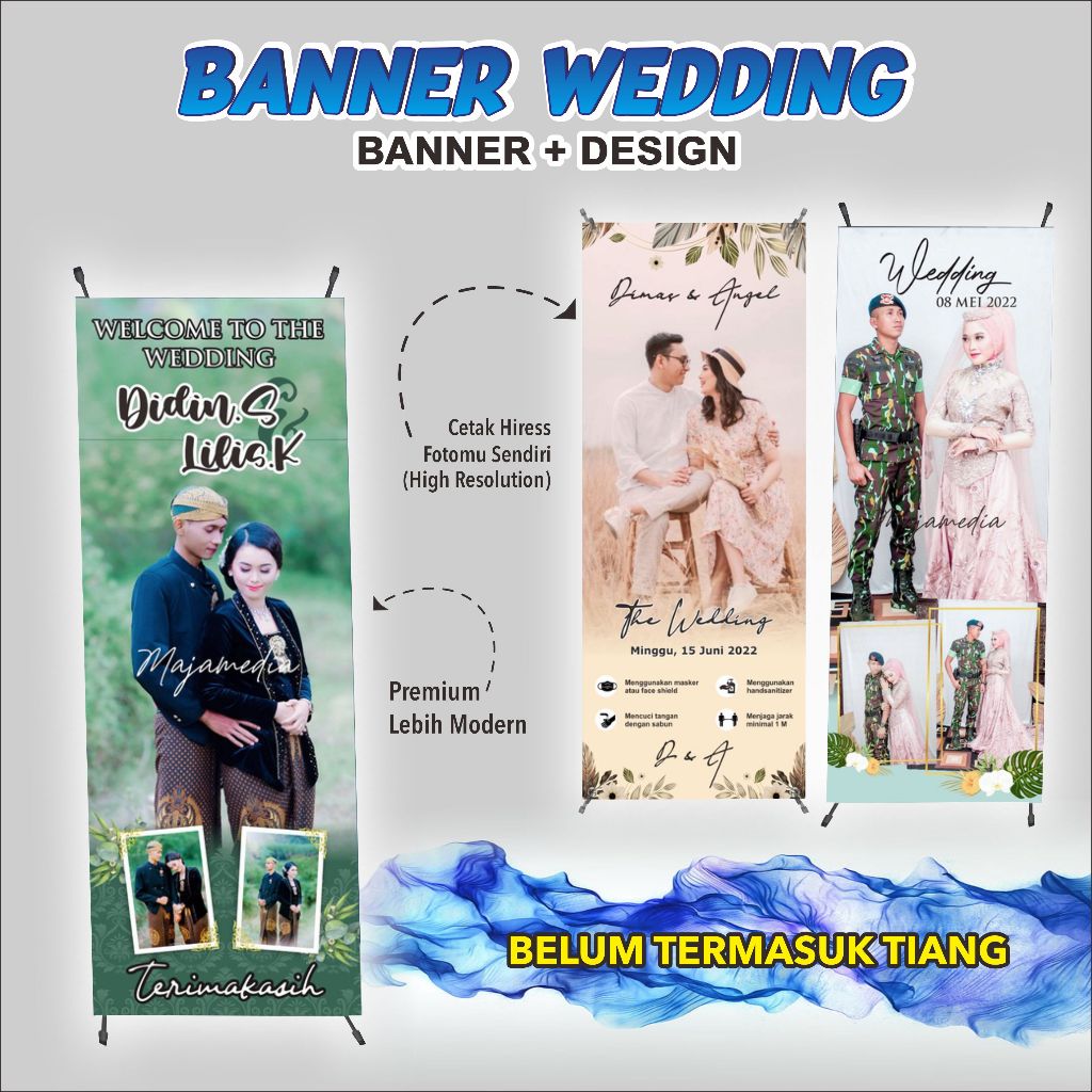 MMT BANNER WEDDING 60 X 160 | STAND FOTO WEDDING