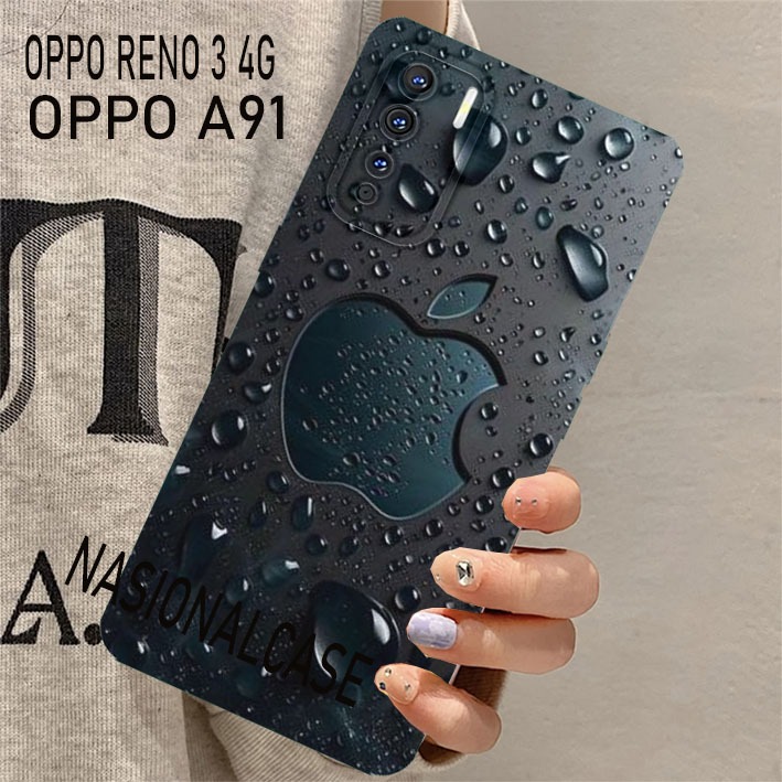 Prokamera Oppo Reno 3 4G - Oppo A91 Case Lentur Motif Logo Kekinian Aesthetic