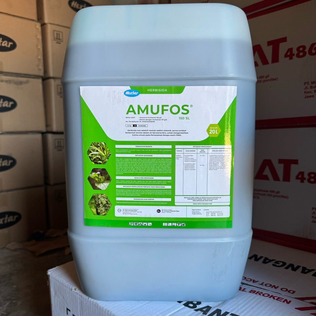 Herbisida Amufos 150 SL 20 Liter - Efektif Gulma Lulangan, Rumput Liar