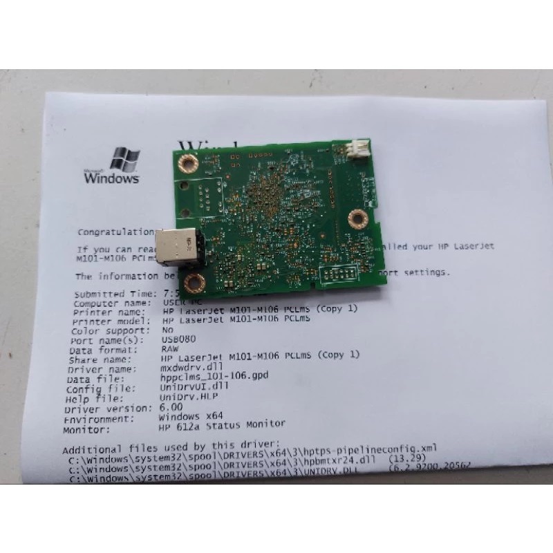 Formatter Board HP Laserjet Pro M102a Copotan Printer