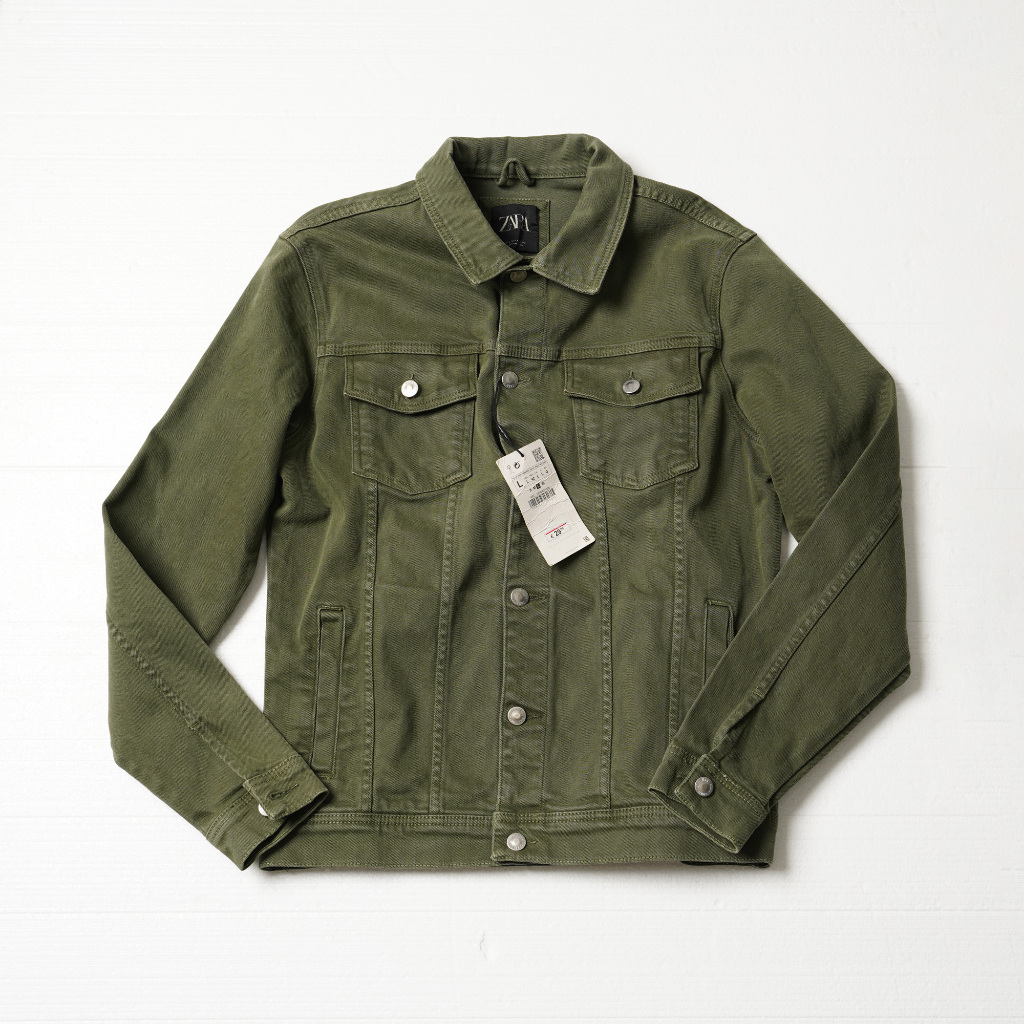Jacket jeans denim pria ZARA original 100% size L