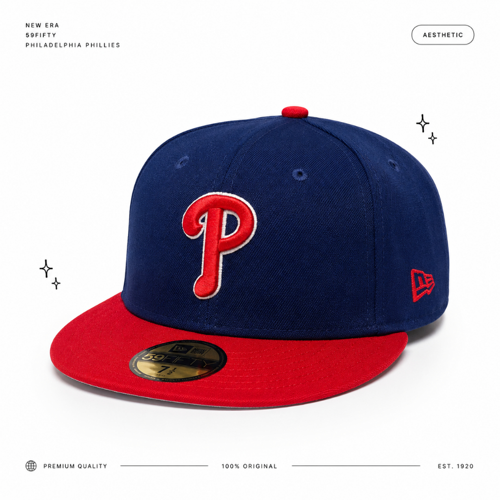 Topi Baseball Philadelphia Phillies New Era 59FIFTY Biru Merah
