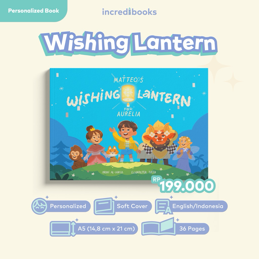 Buku Custom Anak Personalized Incredibooks Wishing Lantern