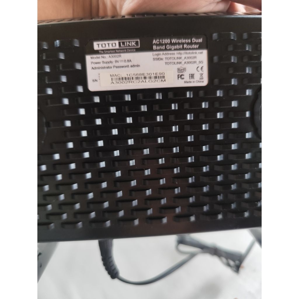 Router TOTOLINK A3002R AC1200 Batangan / Unit Saja