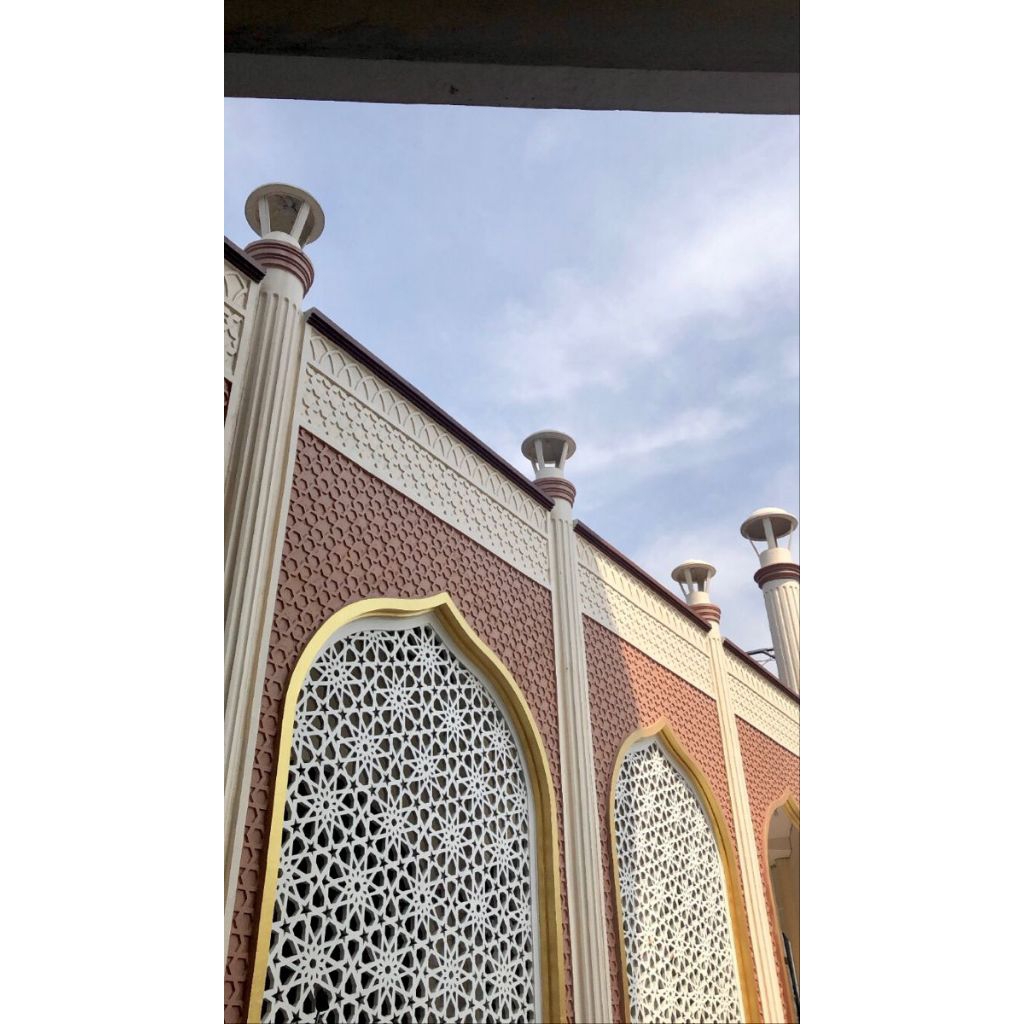 Krawangan GRC Kubah Masjid Ornamen Motif Nabawi Timur Tengah Custom