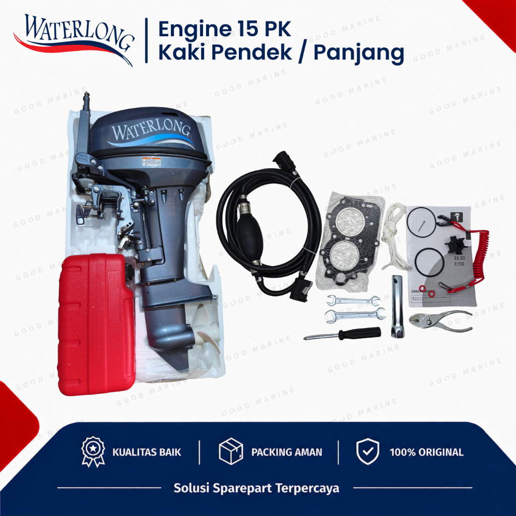 Mesin Tempel Perahu / Motor Tempel 15  HP 15 PK WATERLONG OUTBOARD ENGINE