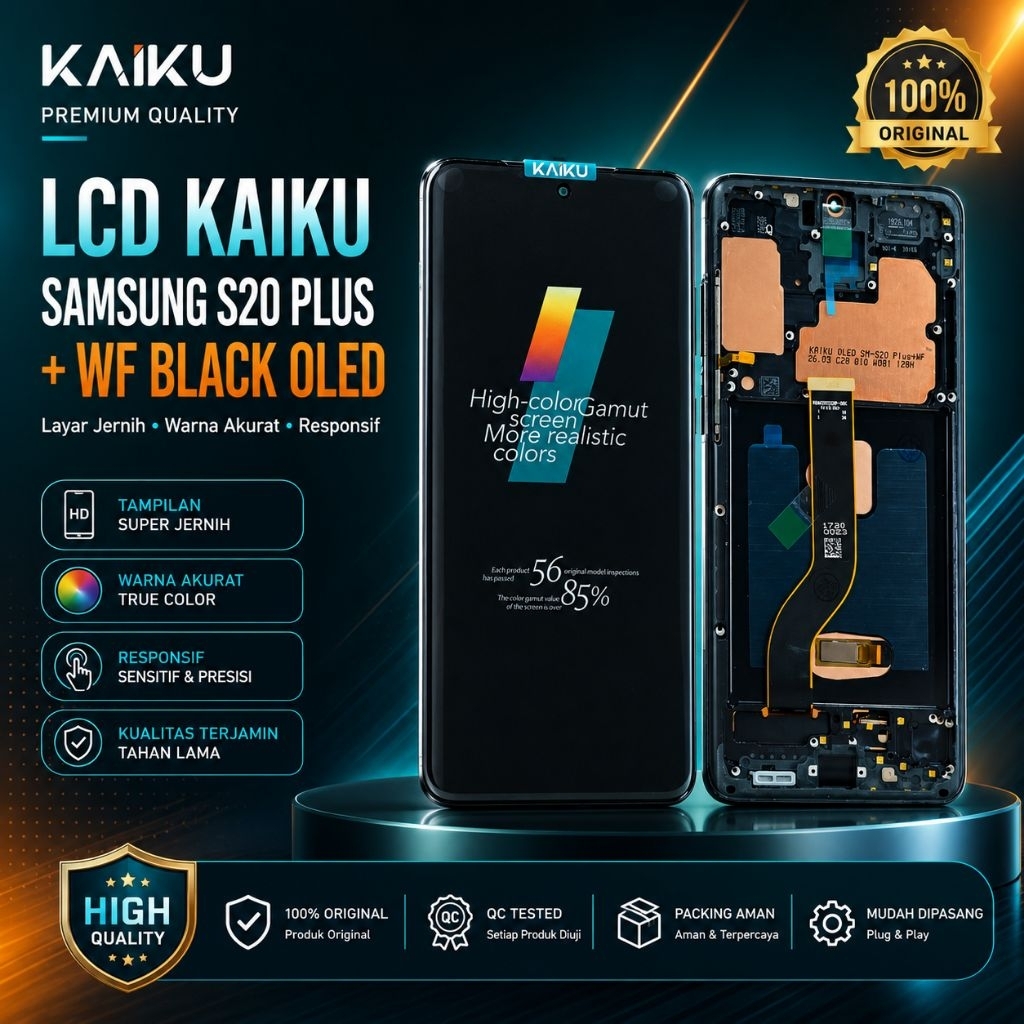 LCD KAIKU SAMSUNG S20 Plus SET FRAME BLACK OLED ORIGINAL
