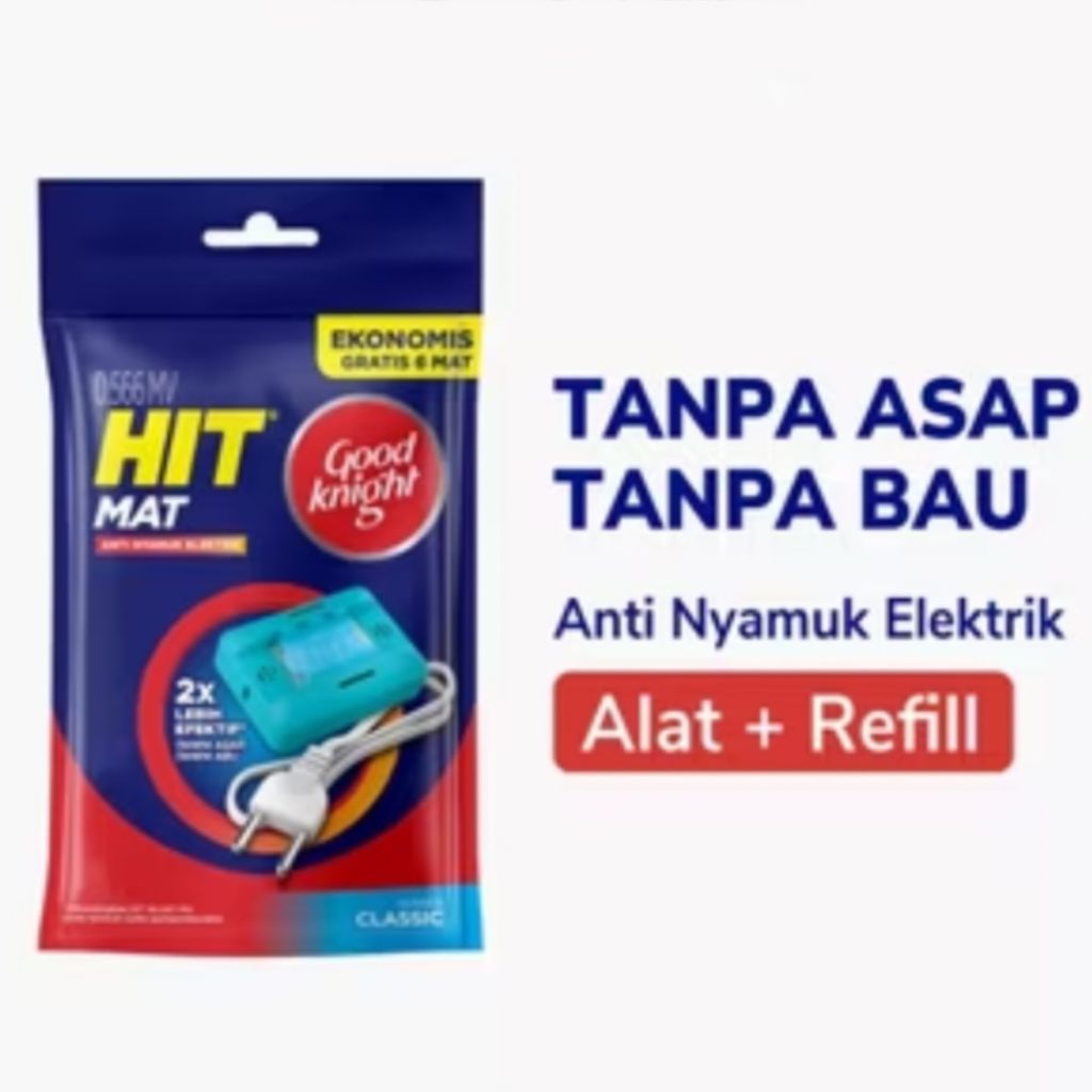 Hit Mat Alat dan Refill Anti Nyamuk Listrik Obat Nyamuk Elektrik - Hit Anti Nyamuk Elektrik
