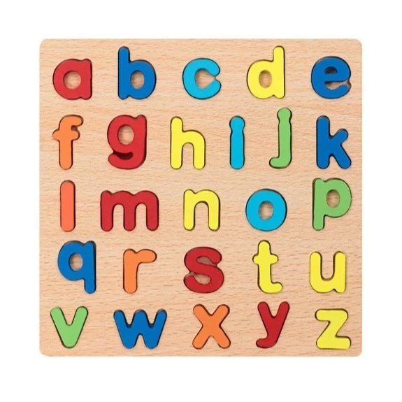 Puzzle Kayu Huruf Alfabet Edukasi Anak Lengkap A–Z / Mainan Montessori Puzzle Kayu Huruf