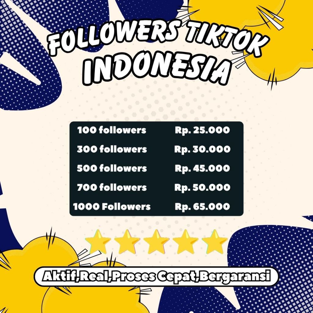 Follower Tiktok Real Aktif Lokal Indonesia Murah Super Cepat Bergaransi