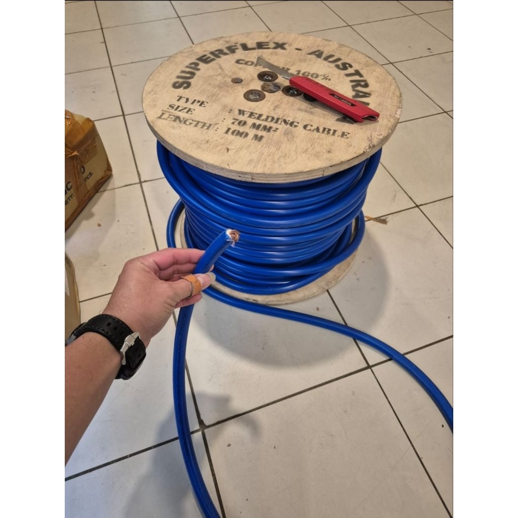 Kabel Las Tembaga SUPERFLEX Blue / Kabel las SUPERFLEX Biru Tembaga 5MTR