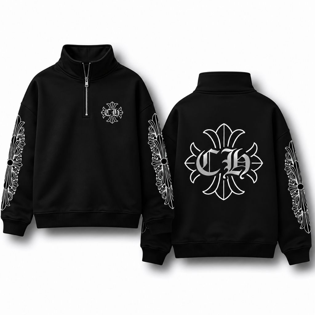 JAKET HALFZIP CH CHROME HEARTS BANYAK PAREASINYA