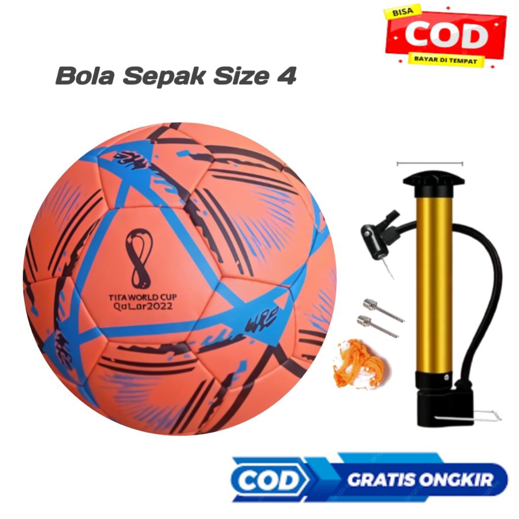 BOLA KAKI SIZE 4 BOLA SEPAK BOLA TENDANG BAHAN PU EMPUK