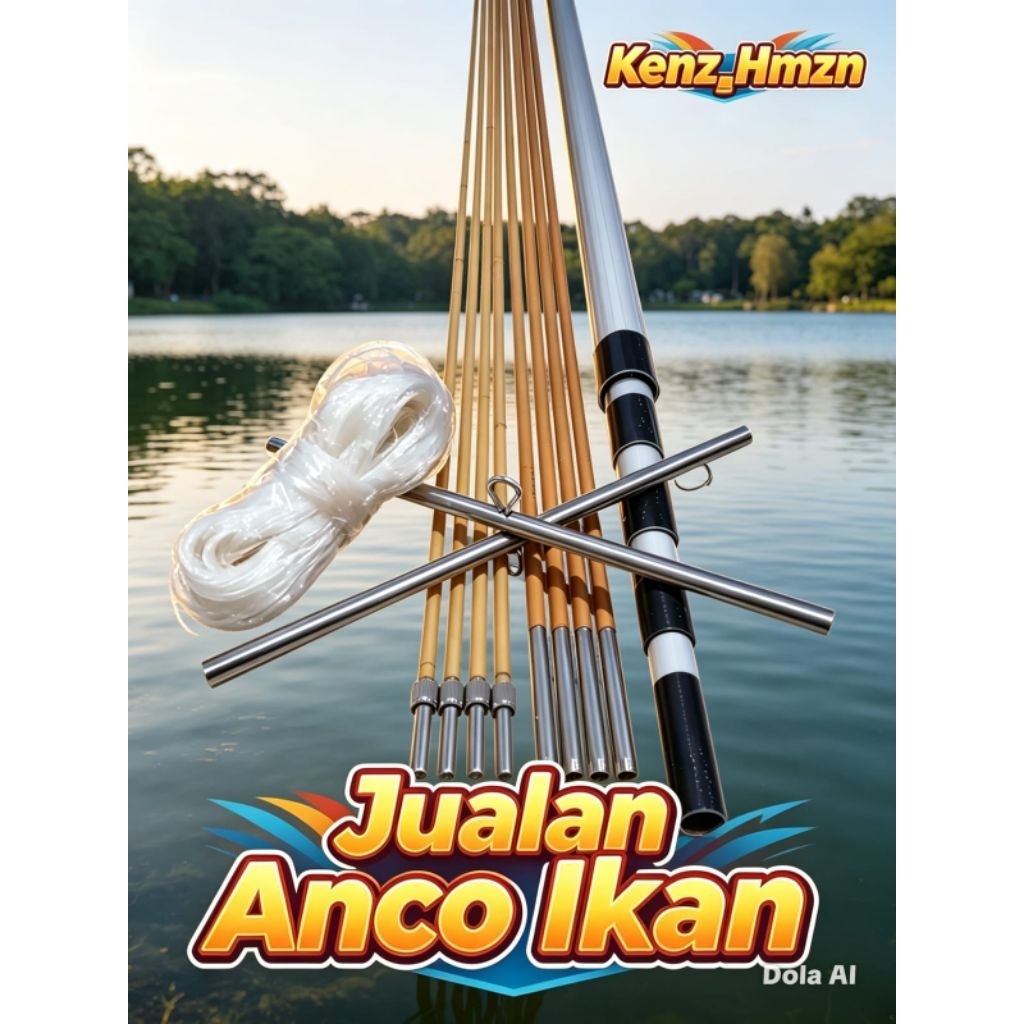 anco praktis 3 meter 2 potongan, angkatan alumunium. fullset tinggal pakai