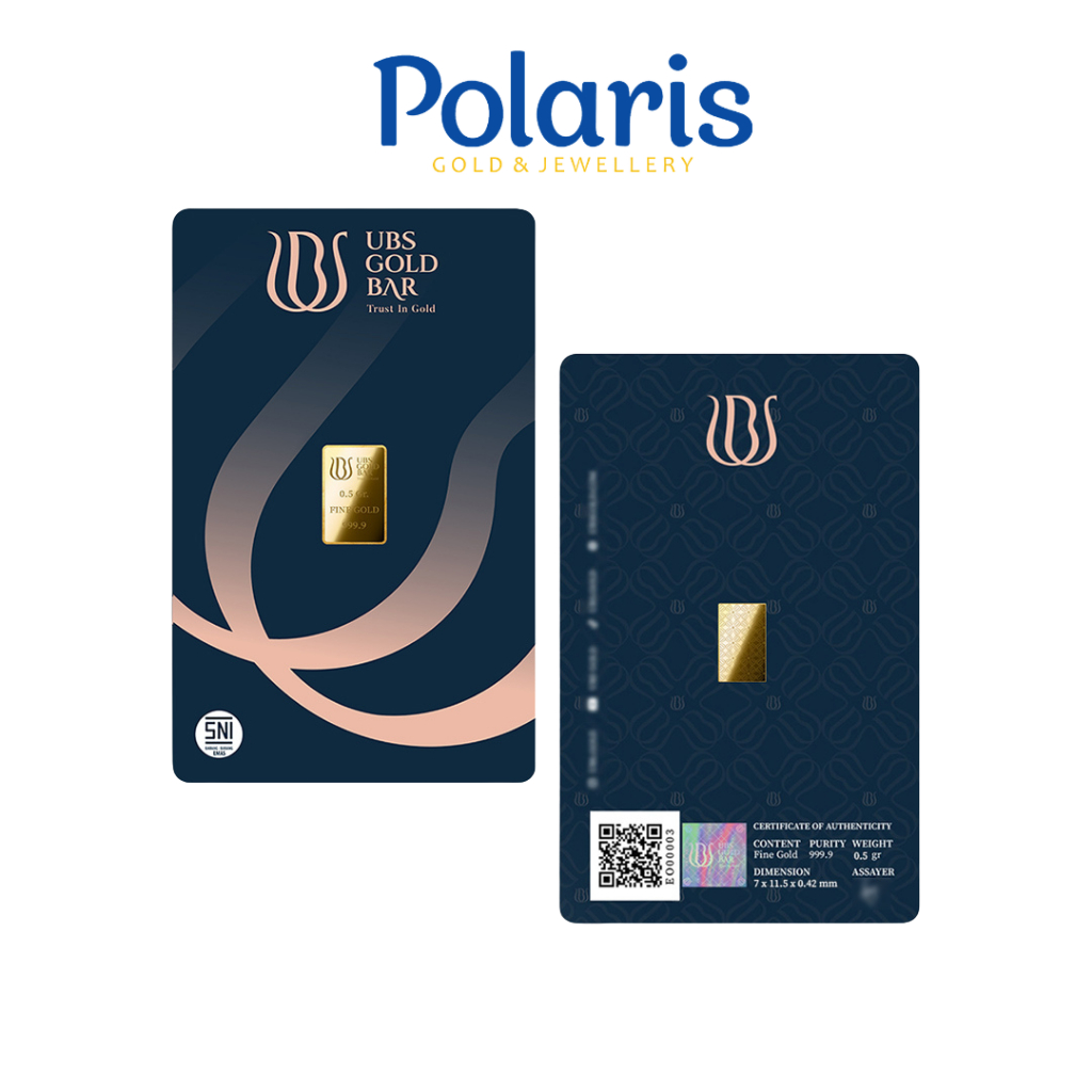 UBS Logam Mulia 0.5 Gram Classic Emas Batangan LM Fine Gold Bar