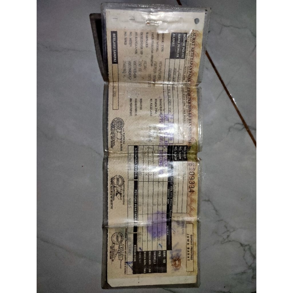 Lembar Vespa Super 77 Original