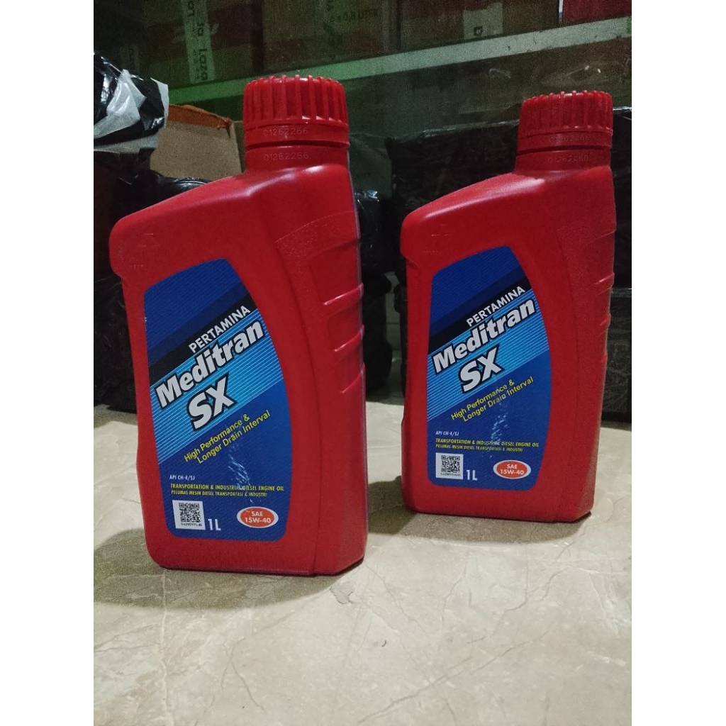 Meditran SX 1 Liter - Performa Mesin Diesel, Kekentalan 15W40, Oli Asli
