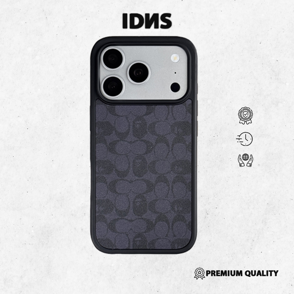 IDNS Hardcase Coach x Bape 01 Black  Case Iphone 11 12 13 Pro Max 14 Pro Max 15 Pro Max