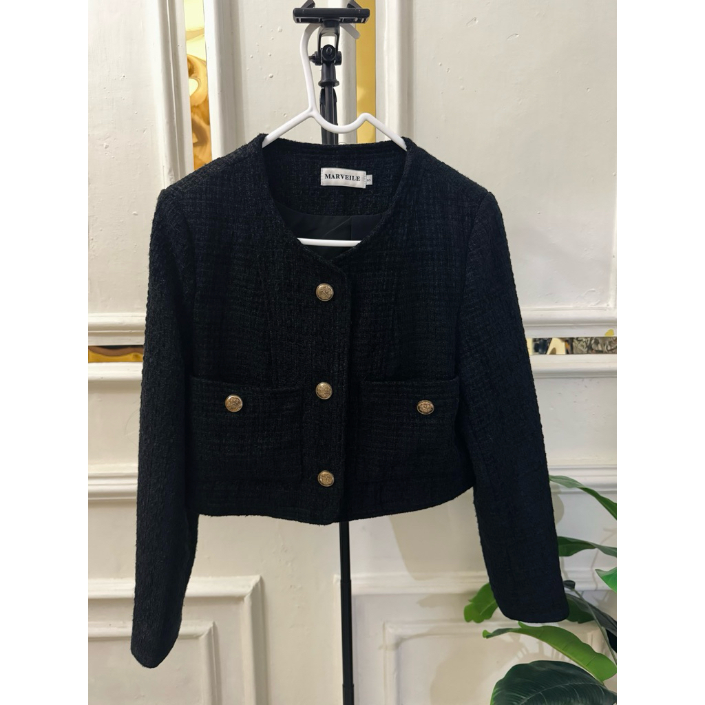 preloved blazer hitam marveile