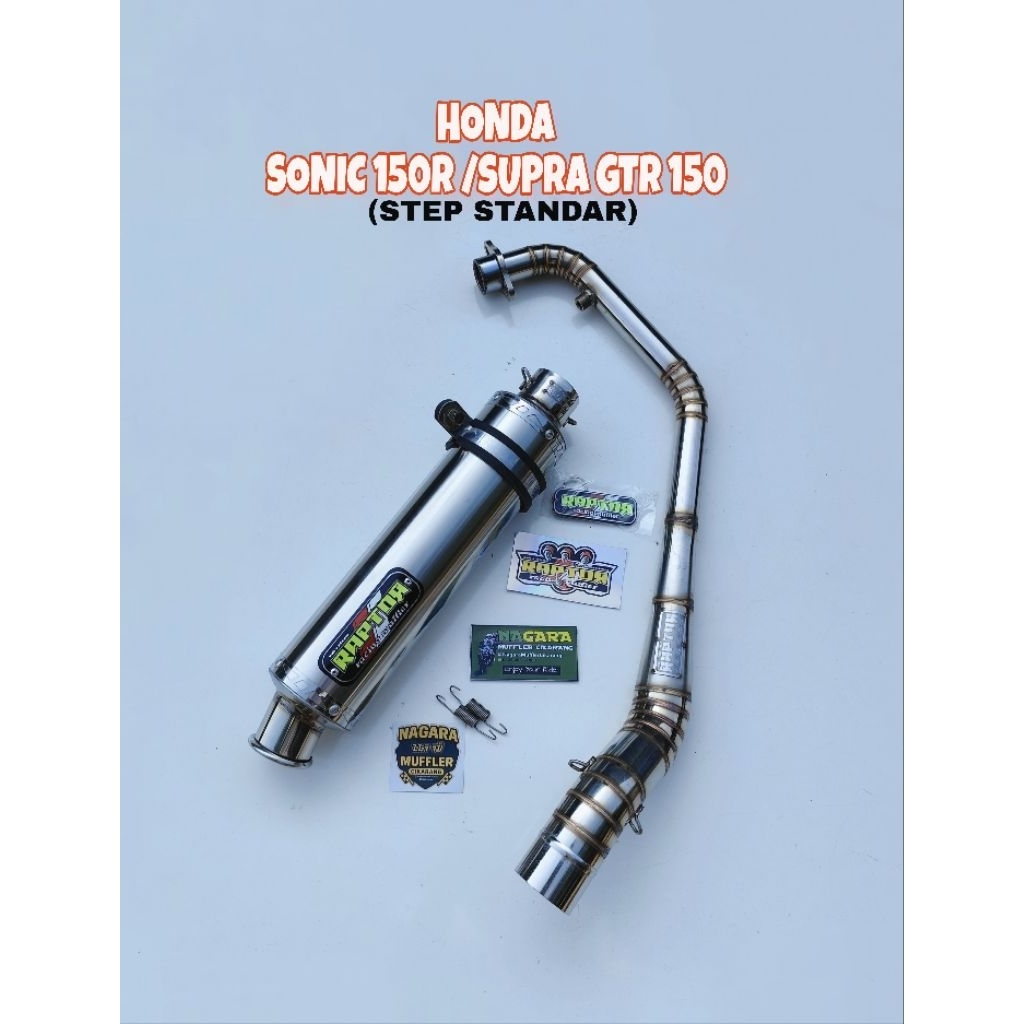 Knalpot Racing Stainless Honda Sonic 150R Ori Raptor