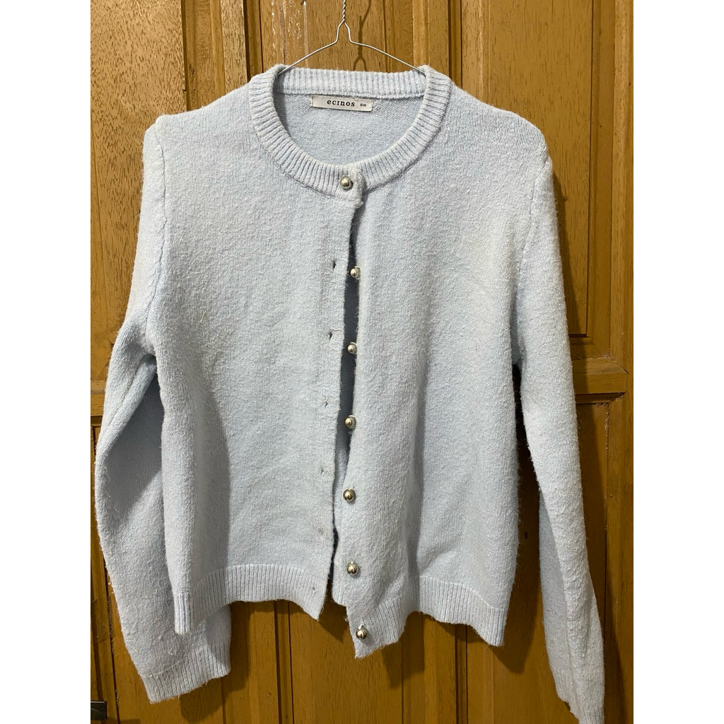 ECINOS Jennie Hairy Wool Knitted Cardigan