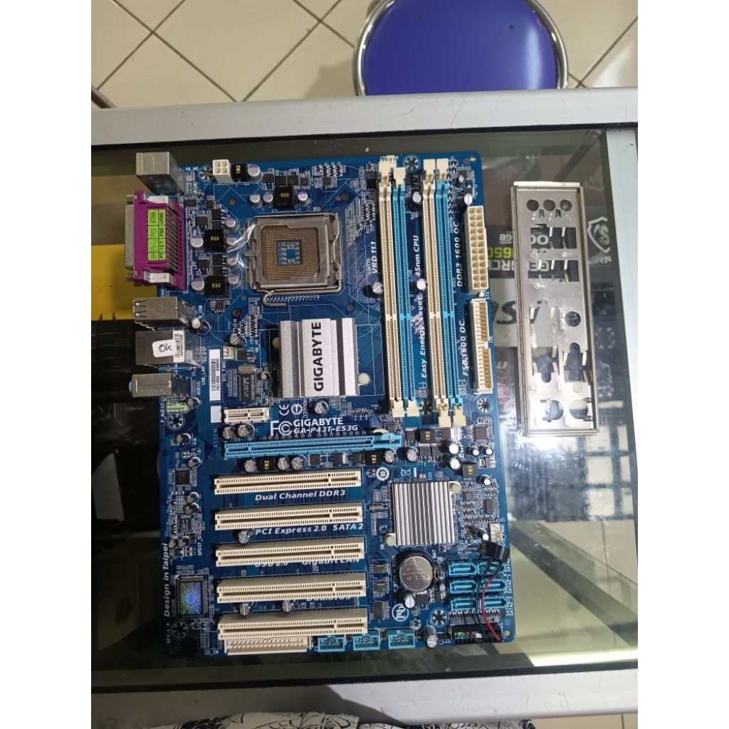 motherboard gigabyte p43 lga 775 ddr3 4 slot ram