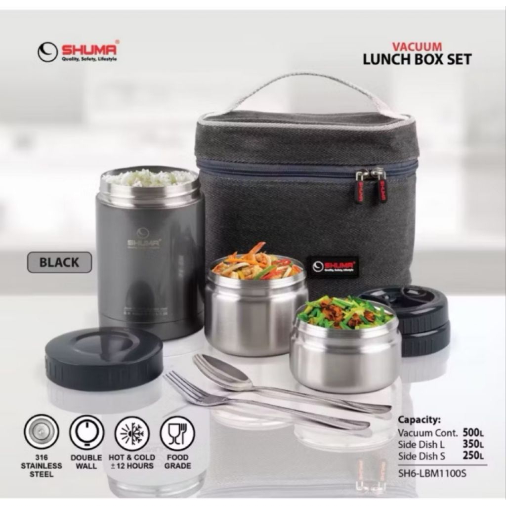 Lunch box set SHUMA SS316 1100ML