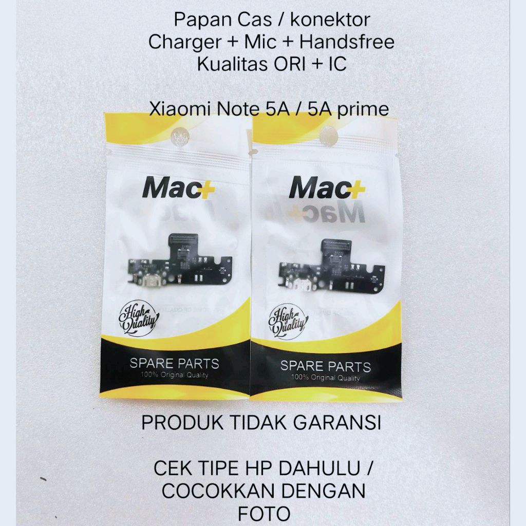 Papan Cas / Konektor Cas + Mic + Handsfree Kualitas ORI + IC Xiaomi Redmi Note 5A / Note 5A