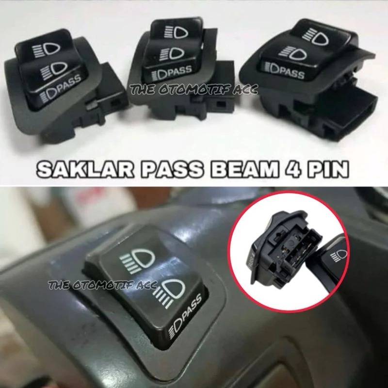 Saklar Lampu Tembak Saklar Tombol 3 Fungsi Pass Beam Dim Dimmer 4 Pin Vietnam Honda Beat Vario 125 1