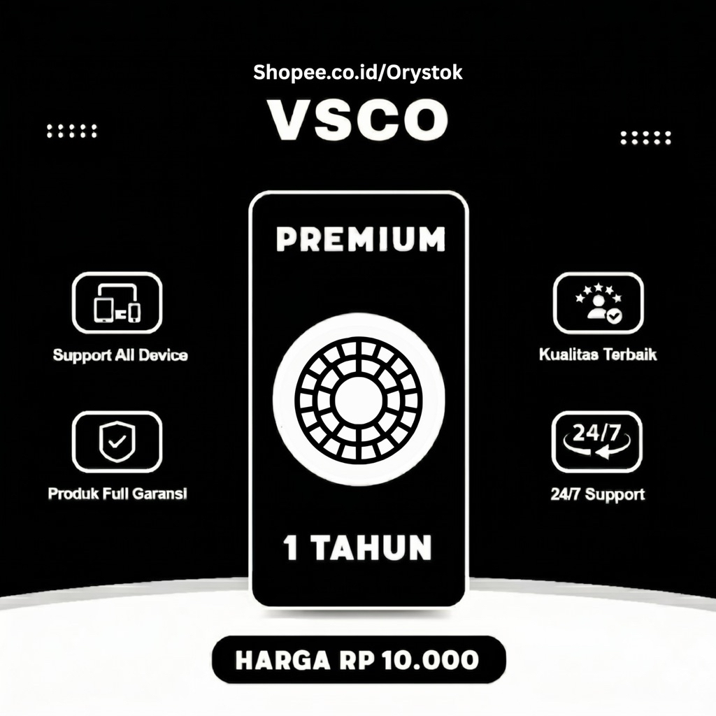 VSCO Pro Fullpack 1 Tahun IOS & Android (Foto/Video)