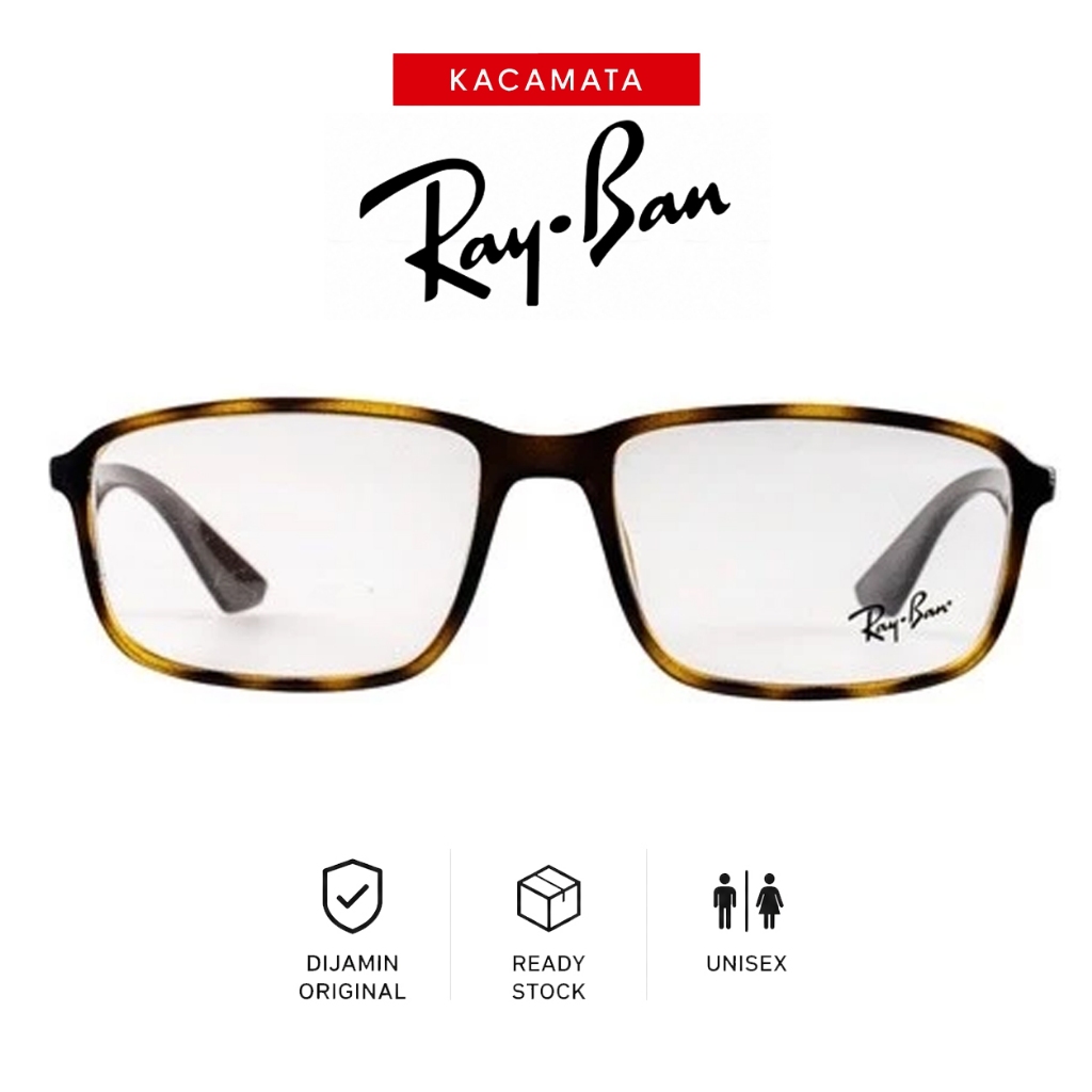 RAYBAN Frame Kacamata Plus Minus Pria Wanita Ori Unisex RB7084F-C5577-58