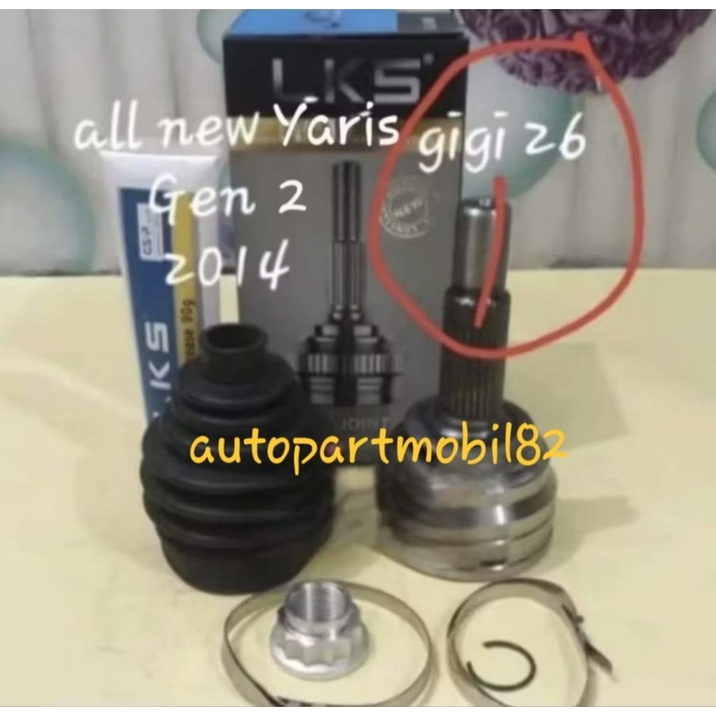 CV Joint Luar As Roda Depan Luar Toyota Yaris Lele All New Yaris Tahun 2014 gen 2