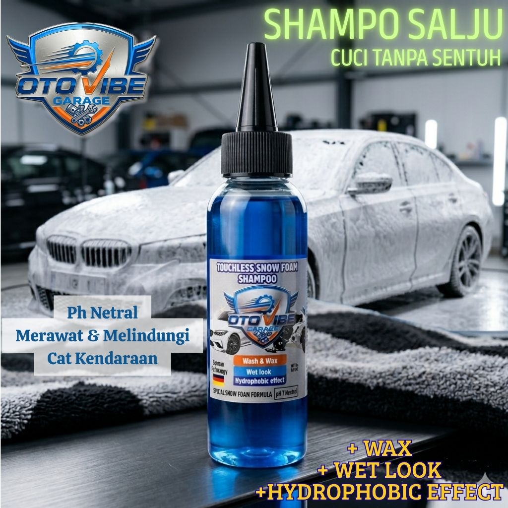 Sampo Cuci Kendaraan Tanpa Sentuh Touchless Shampoo Sampo Cuci Motor Mobil Tanpa Sentuh + Wax 100ml
