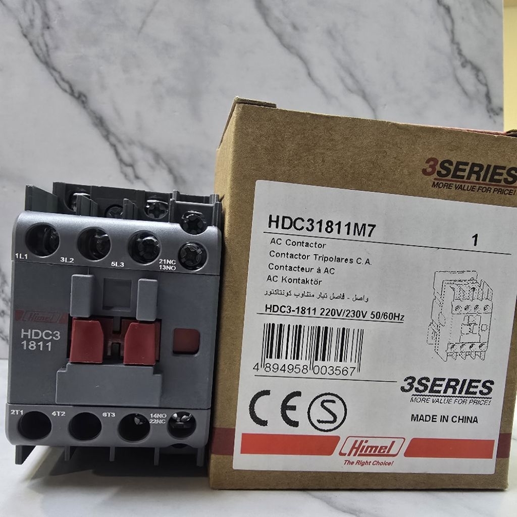 HIMEL KONTAKTOR HDC3-09 HDC3-12 HDC3-18 HDC3-25 HDC3-32 HDC3-40 HDC3-50 HDC3-65 3P 220VAC CONTACTOR 