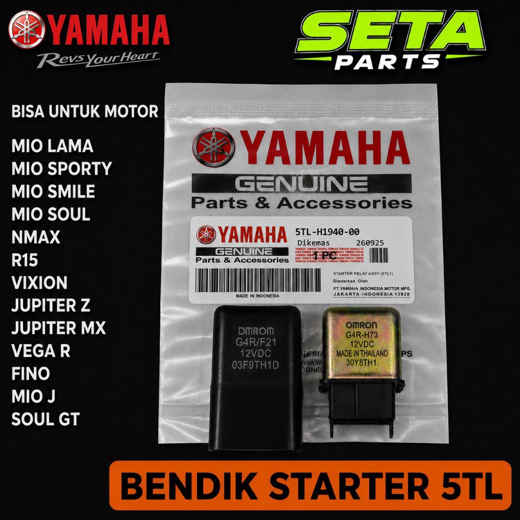 Bendik Relay Riley Starter Mio Lama J Sporty Smile Soul Fino NMAX R15 Vixion Jupiter Z MX Z1 Vega R 