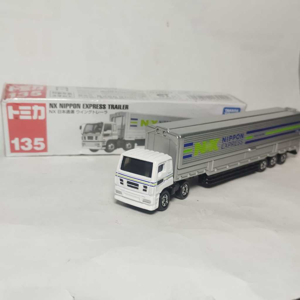 Tomica Long 135 NX Nippon Express Trailer Takara Tomy Koleksi Diecast mobil Truk
