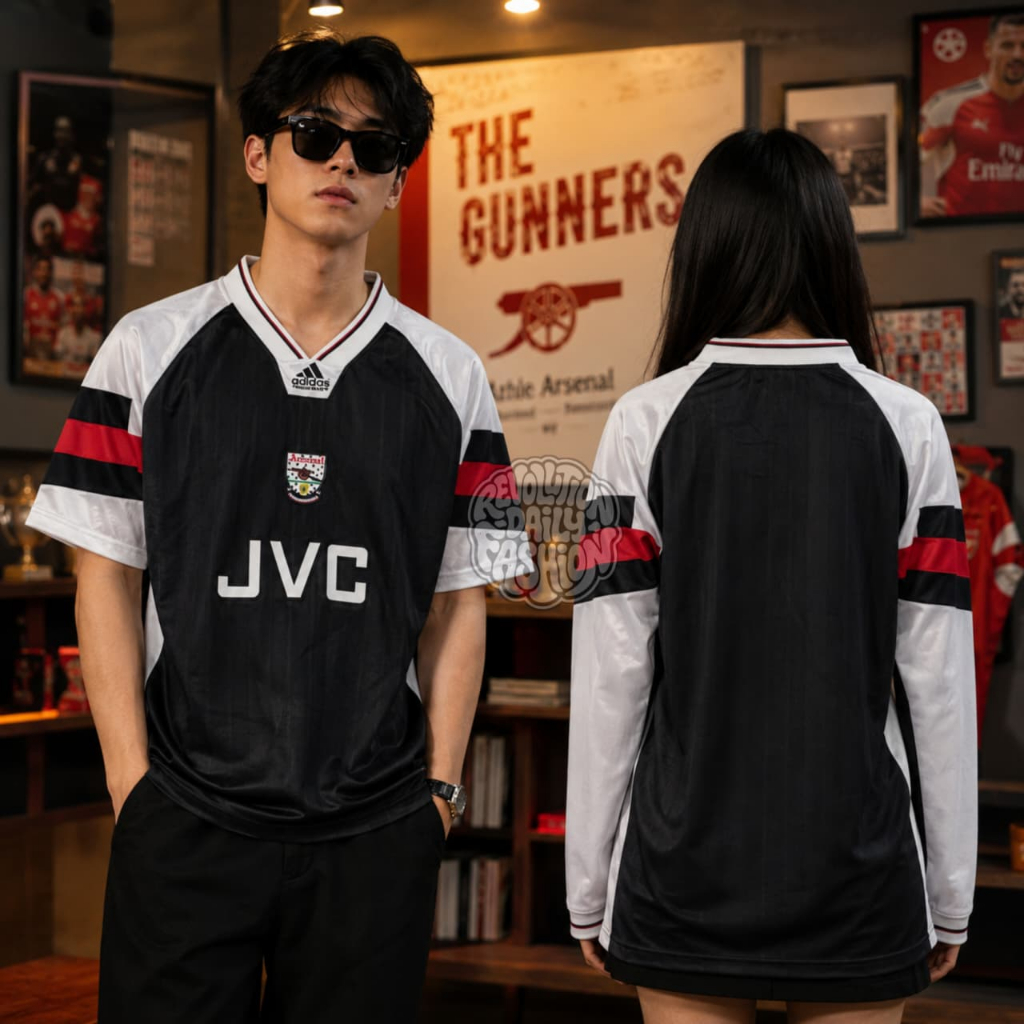 JERSEY RETRO VINTAGE ARSENAL JVC BLACK FULLPRINTING FREE COSTUME NAMA DAN NOMOR SUKA SUKA | JERSEY C