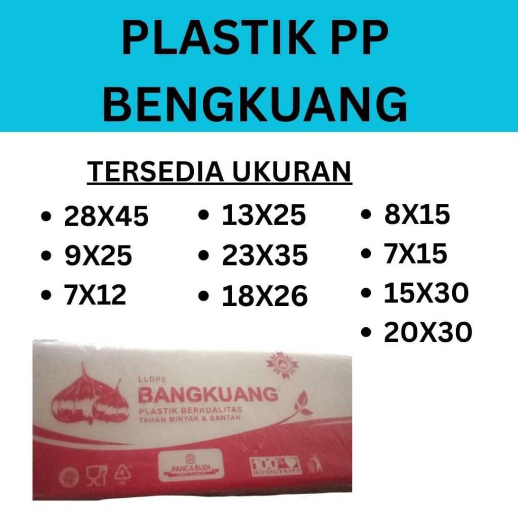 Plastik PP Bengkuang / PP Wayang / PP Gapura / PP Zena Plastik Bening