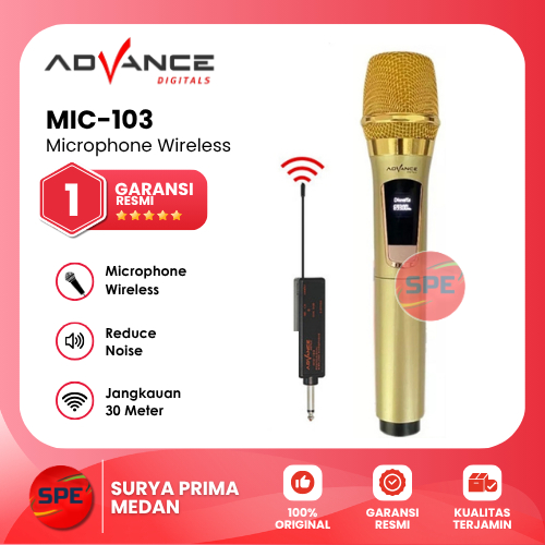 MIC WIRELESS DOUBLE DIGITAL ADVANCE MIC-103 / MIC103 GARANSI RESMI (MEDAN)