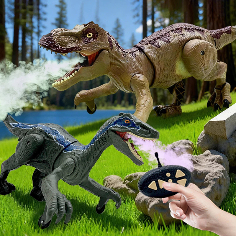 Remote Control Dino T-Rex 2,4 GHz RC Dino Besar Bisa Keluar Suara Robot Dinosaurus PVC Tyrannosaurus