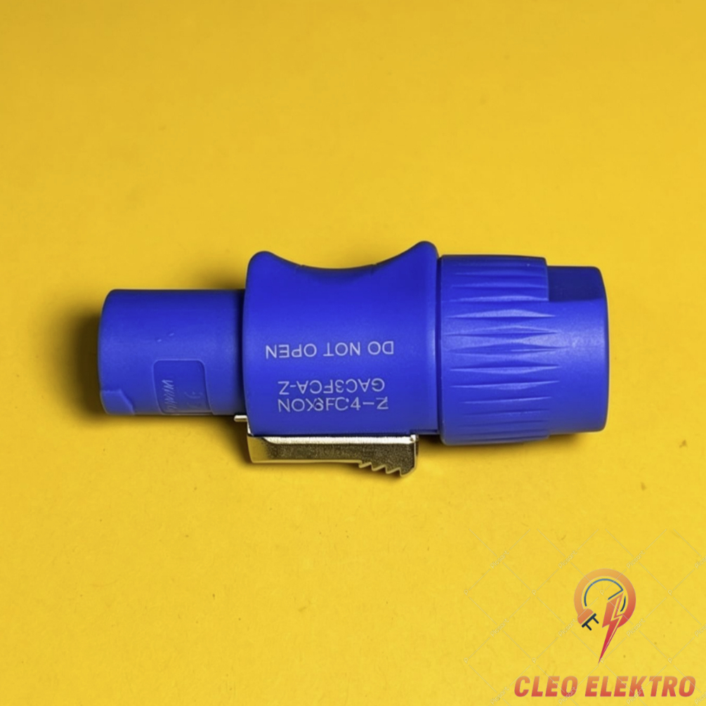 JACK JEK POWERCON LISTRIK SPIKON SPEAKON BIRU MALE GEISLER KUALITAS BAIK