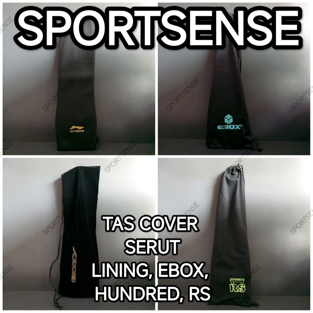 Tas Cover Serut Drawstring Bag Tali Badminton Bulutangkis Lining RS Reinforce Speed Hundred Ebox Ori