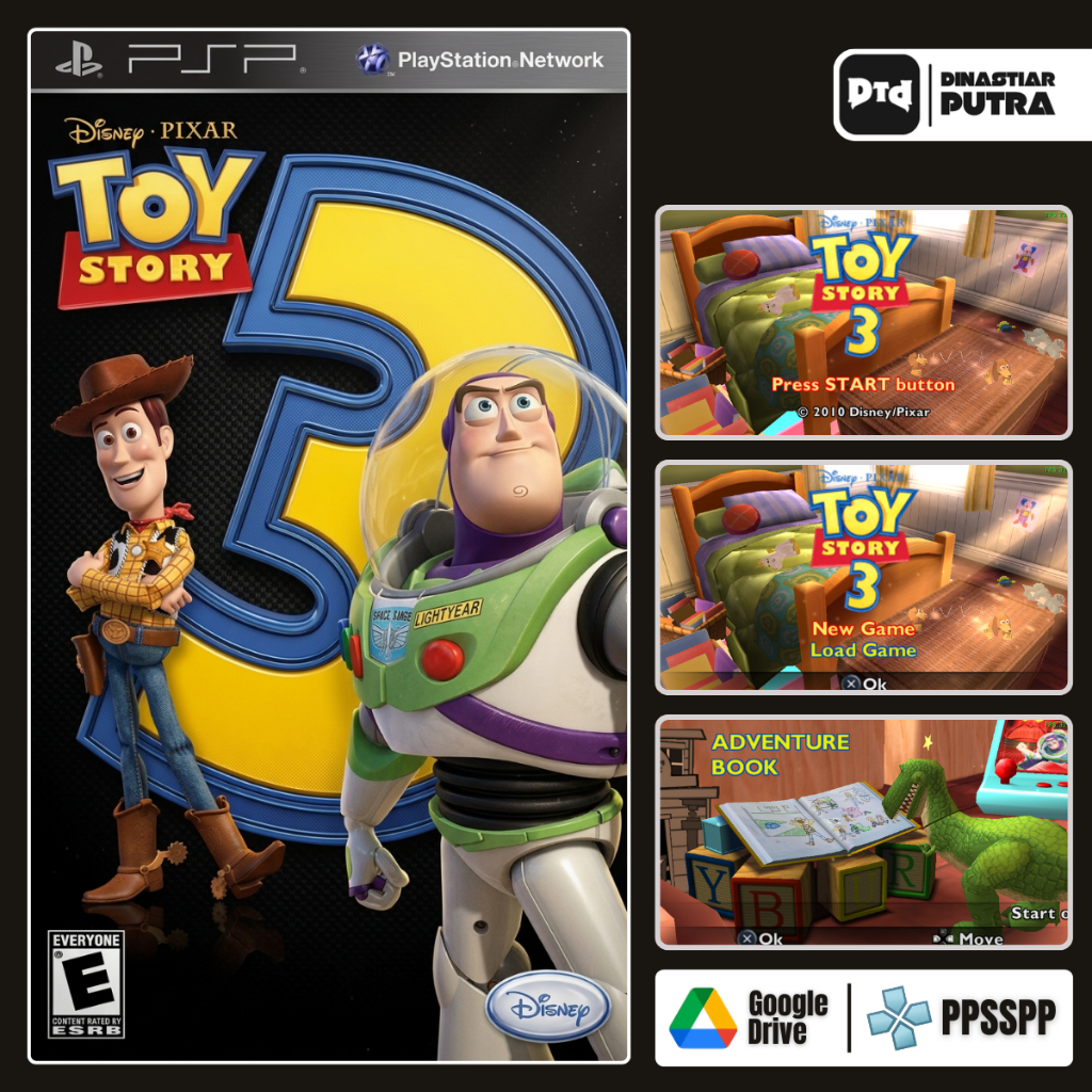Game PSP Toy Story 3 - Format ISO Siap Main (Google Drive)