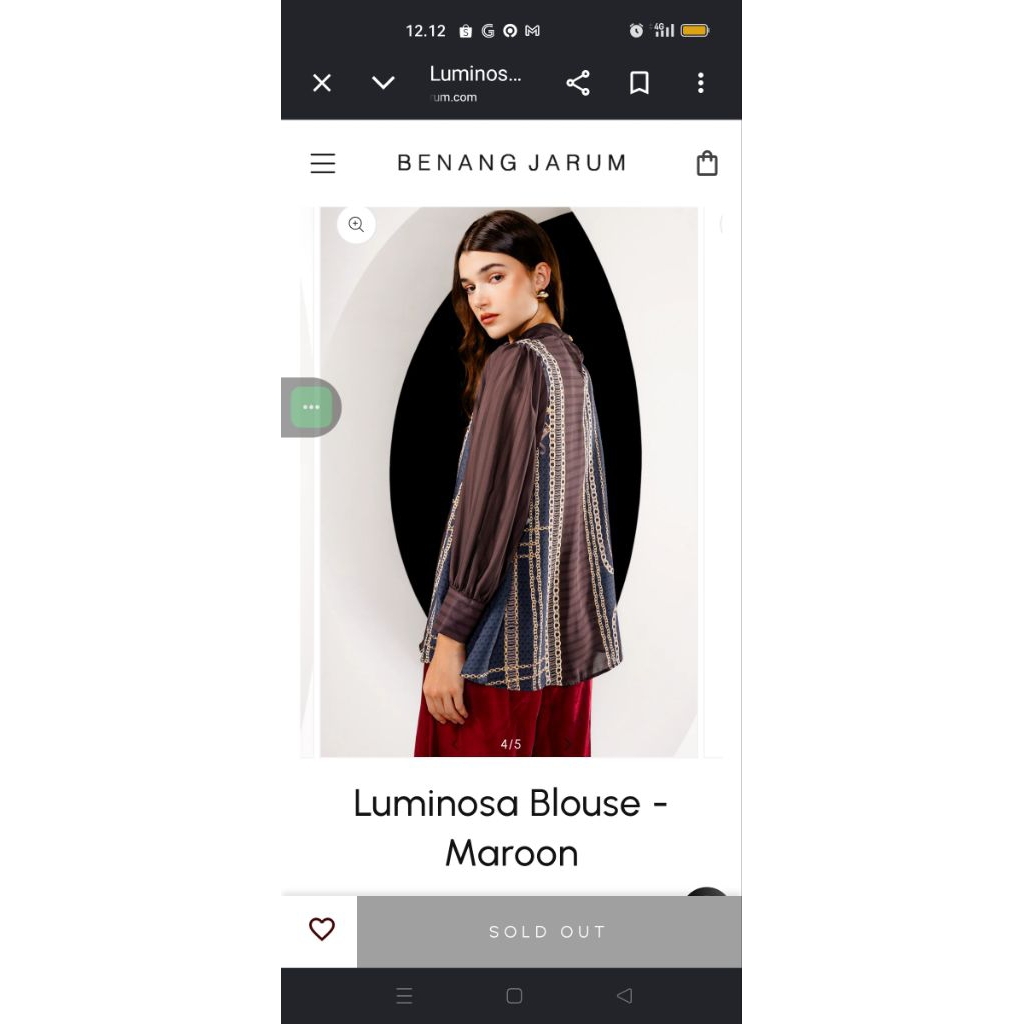 luminosa blouse maroon