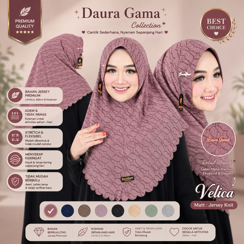 DAURAGAMA HIJAB INSTAN PED SABIT ORI DAURAGAMA