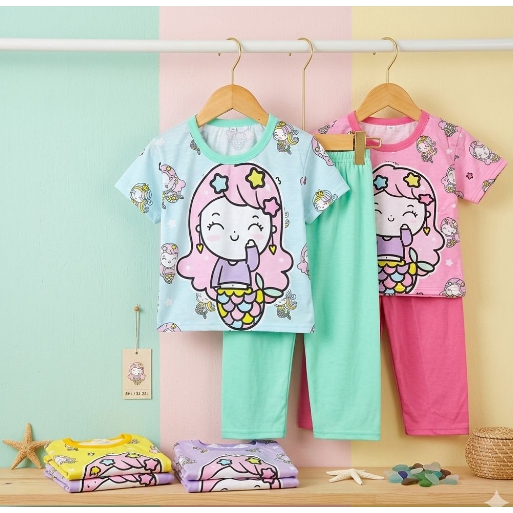 PIYAMA BAJU TIDUR ANAK DEDINA MERMAID CP XL-3XL CELANA PANJANG